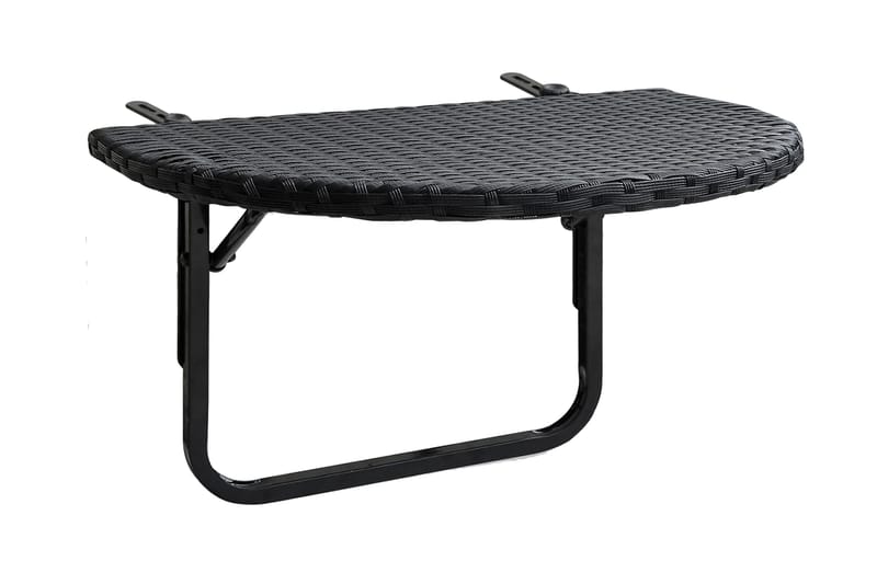 Balkongbord 60x60x32 cm svart konstrotting - Svart - Utemöbler & utemiljö - Loungemöbler - Loungesoffor