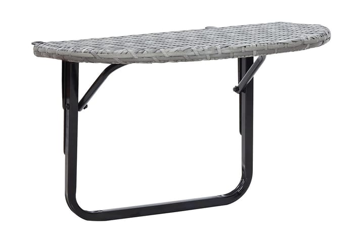 Balkongbord grå 60x60x40 cm konstrotting - Grå - Utemöbler & utemiljö - Balkong & altan - Balkongmöbler - Balkongbord