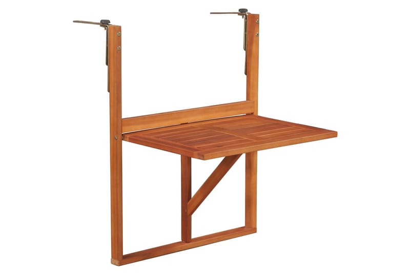 Hängande balkongbord 64,5x44x80 cm massivt akaciaträ - Brun - Utemöbler & utemiljö - Balkong & altan - Balkongmöbler - Balkongbord