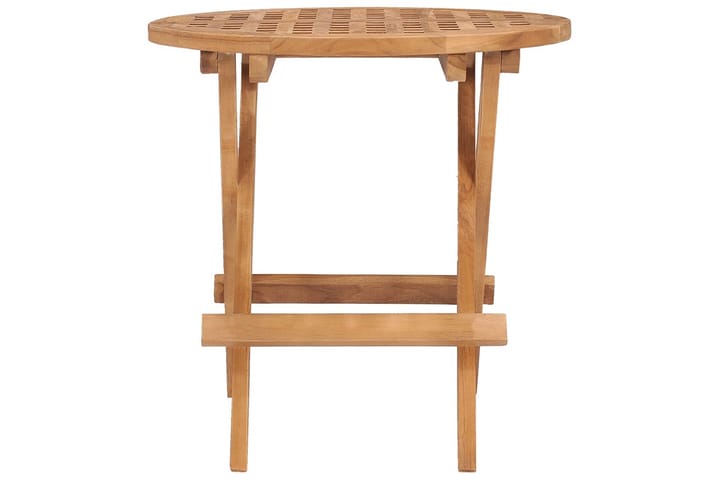 Hopfällbart trädgårdsbord 50x50x50 cm massivt teakträ - Brun - Utemöbler & utemiljö - Balkong & altan - Balkongmöbler - Balkongbord