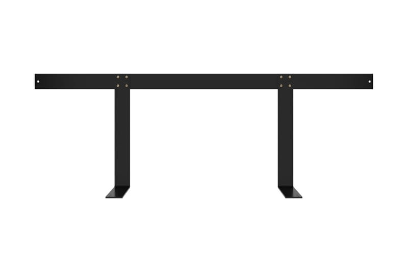 Ryggstöd för pallsoffa svart 110 cm järn - Svart - Utemöbler & utemiljö - Utestol & trädgårdsstol - Pall utomhus
