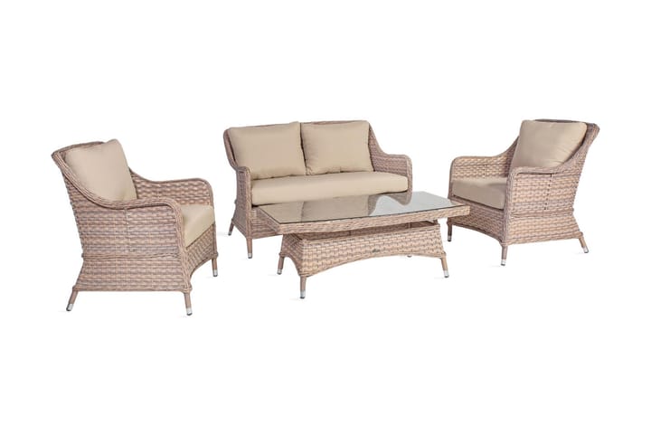 Möbelset EDEN bord soffa och 2 fåtöljer - Utemöbler & utemiljö - Loungemöbler - Loungesoffor