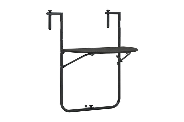 Balkongbord brun 60x64x83,5 cm plast konstrotting - Brun - Utemöbler - Välj efter material - Plast