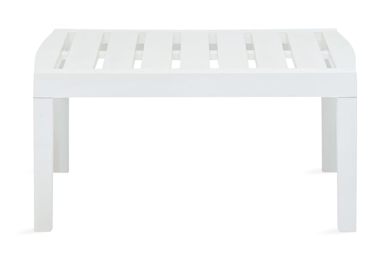 Trädgårdsbord vit 78x55x38 cm plast - Vit - Utemöbler - Välj efter material - Plast