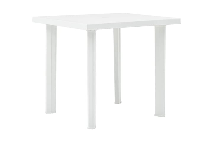 Trädgårdsbord vit 80x75x72 cm plast - Vit - Utemöbler - Välj efter material - Plast
