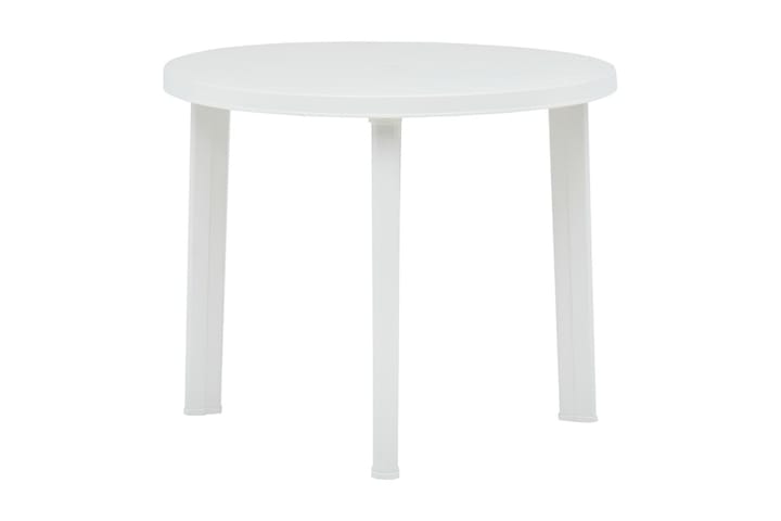 Trädgårdsbord vit 89 cm plast - Vit - Utemöbler - Välj efter material - Plast