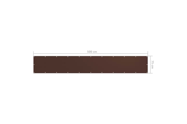 Balkongskärm brun 75x500 cm oxfordtyg - Brun - Utemöbler & utemiljö - Solskydd - Balkongskydd