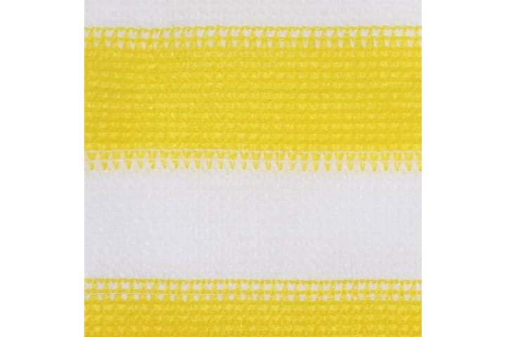 Balkongskärm gul och vit 90x500 cm HDPE - Flerfärgad - Utemöbler & utemiljö - Solskydd - Balkongskydd