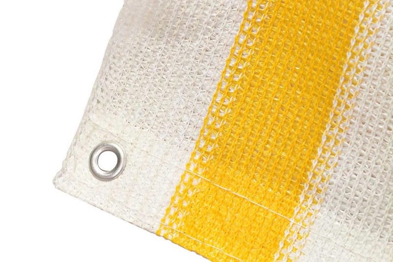 Balkongskärm HDPE 75x400 cm gul och vit - Flerfärgad - Utemöbler & utemiljö - Solskydd - Balkongskydd