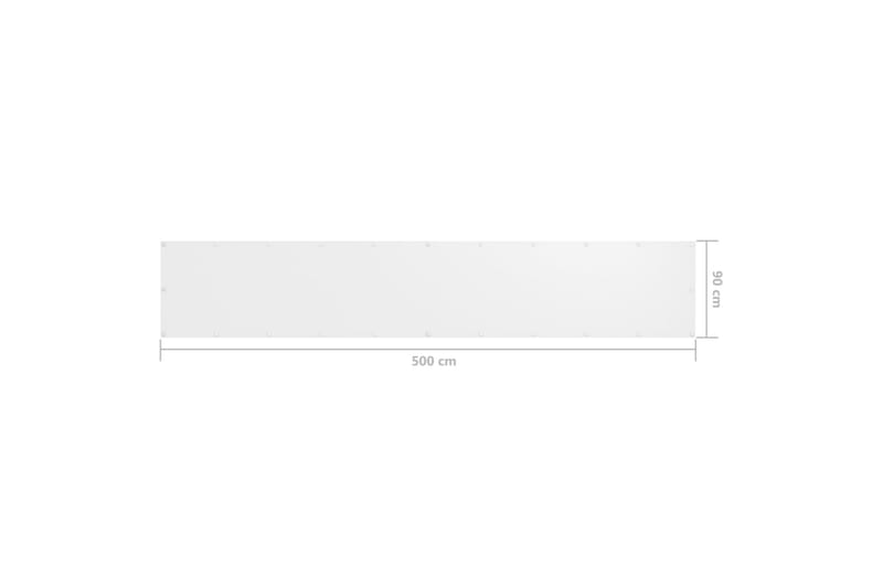 Balkongskärm vit 90x500 cm oxfordtyg - Vit - Utemöbler & utemiljö - Solskydd - Balkongskydd