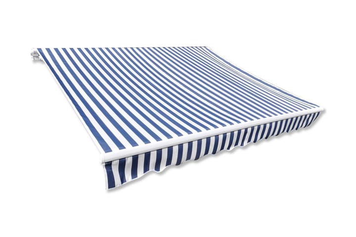 Markisduk 4x3 m blå & vit (utan ram) - Blå - Utemöbler & utemiljö - Solskydd - Markiser