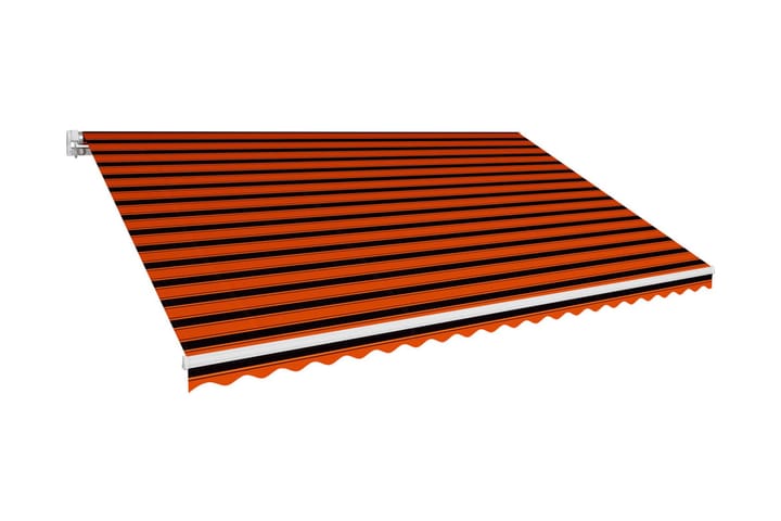 Markisduk orange och brun 500x300 cm - Flerfärgad - Utemöbler & utemiljö - Solskydd - Markiser - Markistillbehör - Markisväv & markistyg