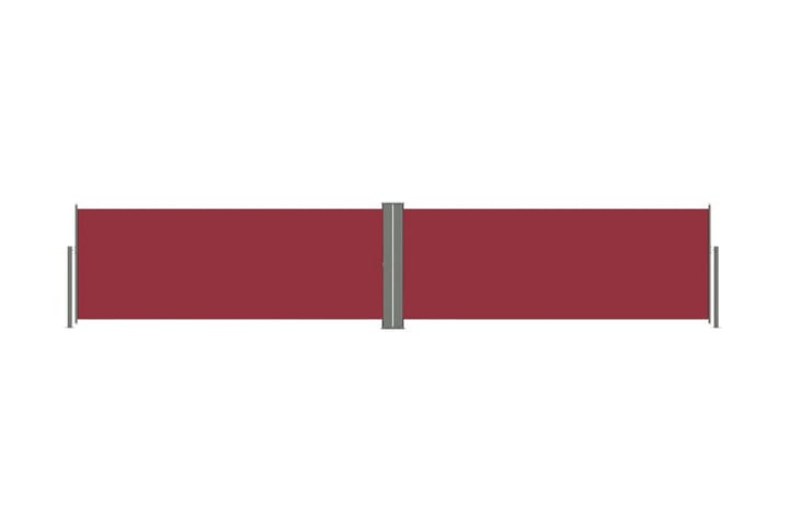 Infällbar sidomarkis 117x600 cm röd - Röd - Utemöbler & utemiljö - Solskydd - Markiser