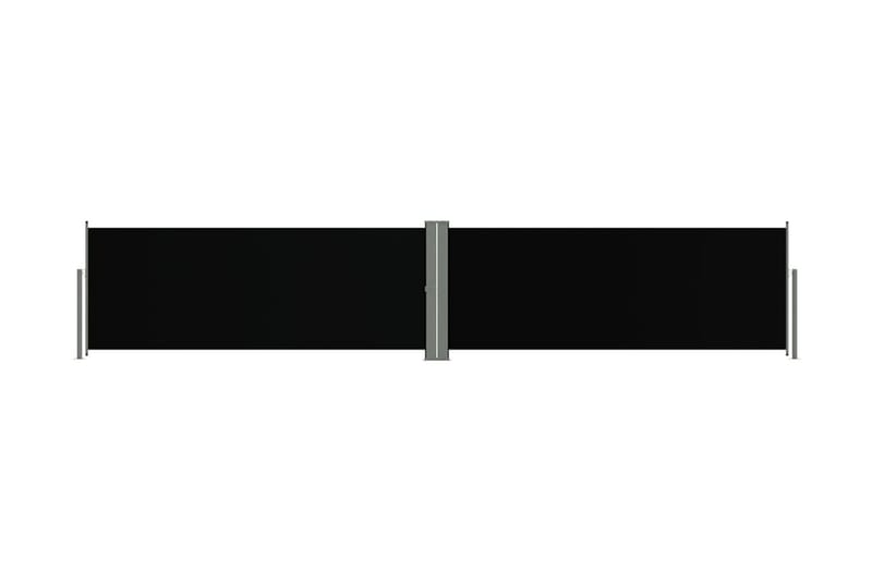 Infällbar sidomarkis 117x600 cm svart - Svart - Utemöbler & utemiljö - Solskydd - Markiser