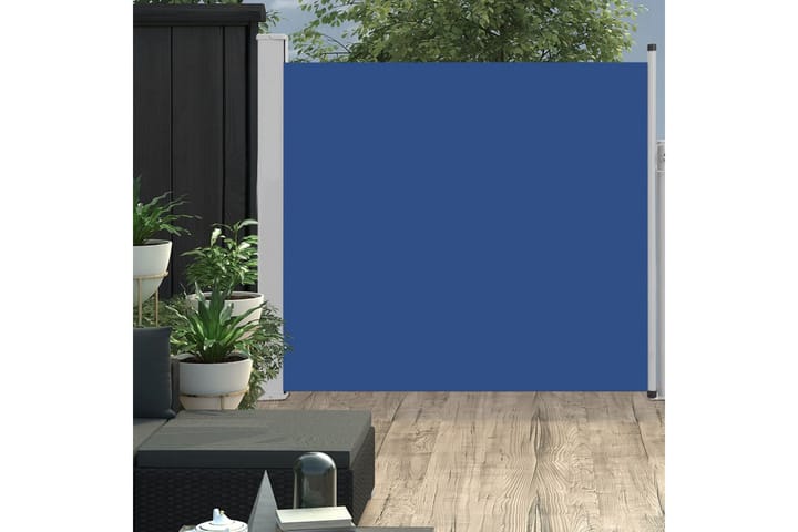 Infällbar sidomarkis 170x300 cm blå - Blå - Utemöbler & utemiljö - Solskydd - Markiser