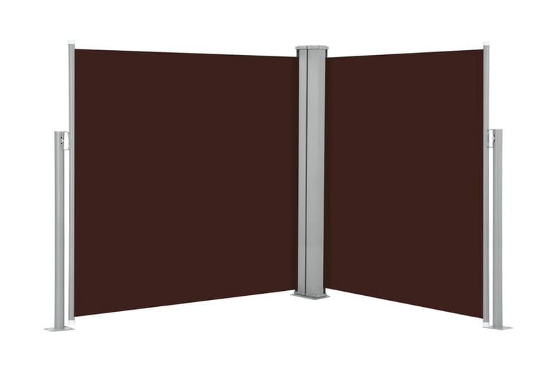 Infällbar sidomarkis 170x600 cm brun - Brun - Utemöbler & utemiljö - Solskydd - Markiser