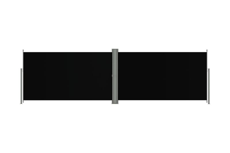 Infällbar sidomarkis 180x600 cm svart - Svart - Utemöbler & utemiljö - Solskydd - Markiser