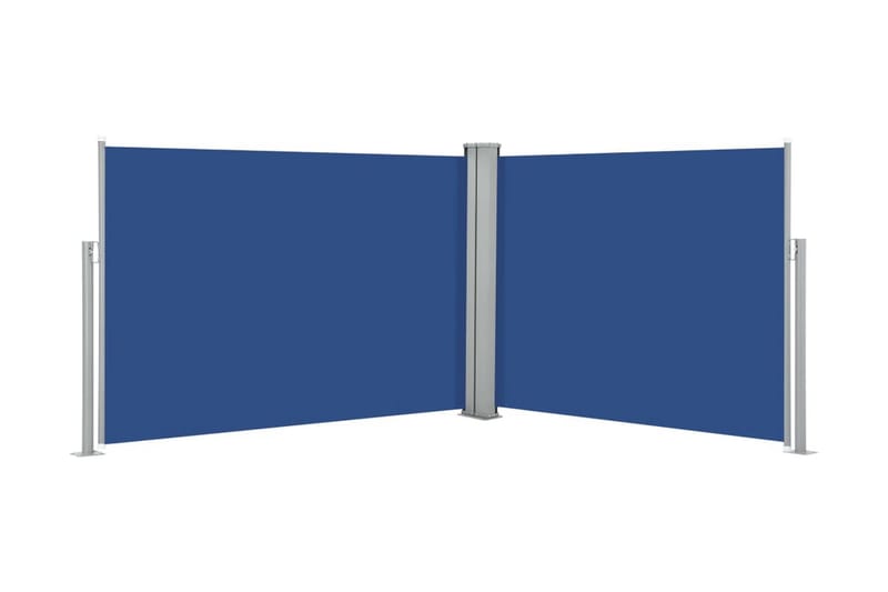 Infällbar sidomarkis blå 120x1000 cm
