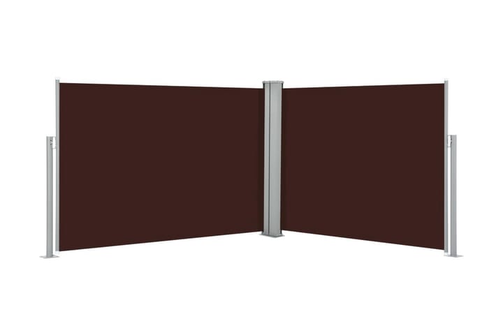 Infällbar sidomarkis brun 100x1000 cm - Brun - Utemöbler - Solskydd - Markiser