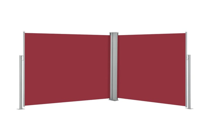 Infällbar sidomarkis röd 140x1000 cm - Röd - Utemöbler - Solskydd - Markiser