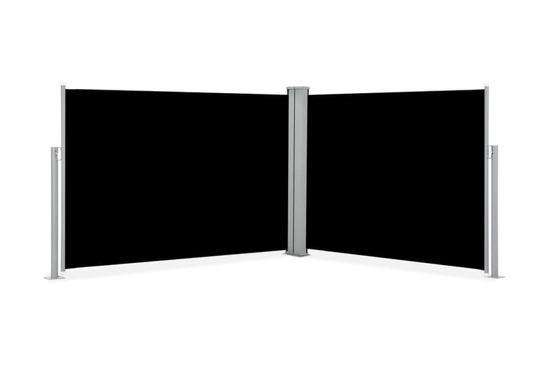 Infällbar sidomarkis svart 120x1000 cm - Svart - Utemöbler & utemiljö - Solskydd - Markiser - Sidomarkis