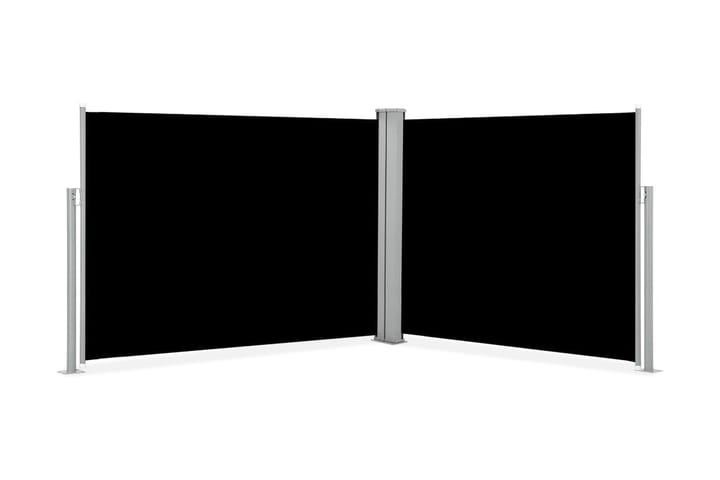 Infällbar sidomarkis svart 140x1000 cm - Svart - Utemöbler & utemiljö - Solskydd - Markiser - Sidomarkis