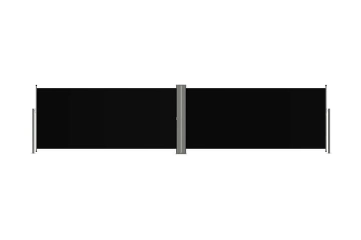 Infällbar sidomarkis svart 140x600 cm - Svart - Utemöbler & utemiljö - Solskydd - Markiser