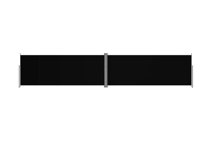 Infällbar sidomarkis svart 200x1000 cm - Svart - Utemöbler & utemiljö - Solskydd - Markiser