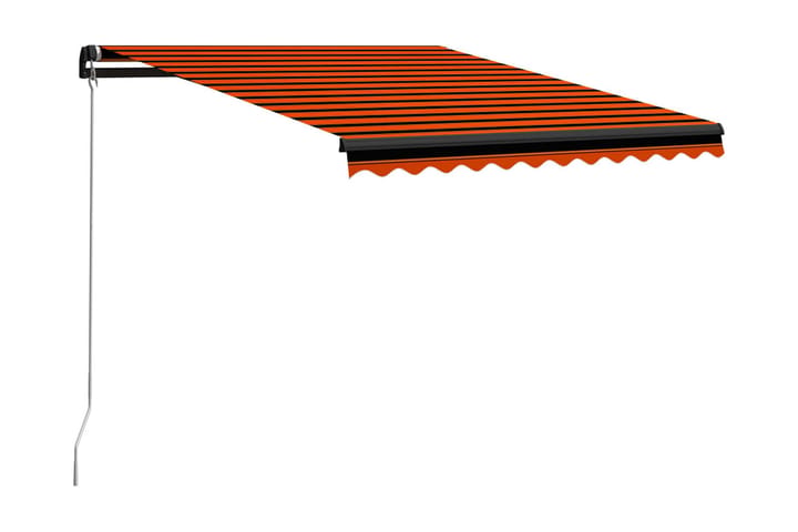 Markis manuellt infällbar 300x250 cm orange och brun - Orange - Utemöbler & utemiljö - Solskydd - Markiser
