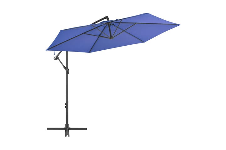 Frihängande parasoll med aluminiumstång 300 cm blå
