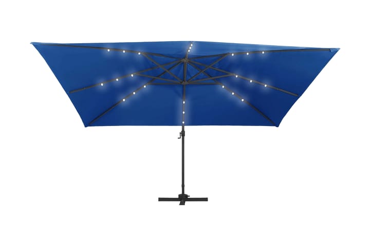 Frihängande parasoll med aluminiumstång & LED 400x300 cm azu
