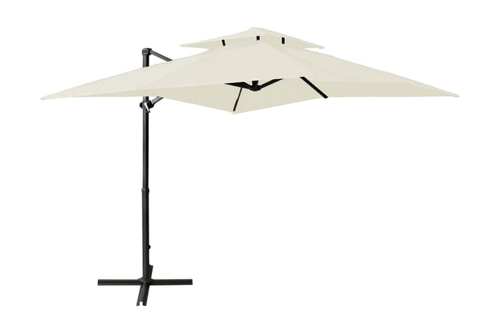 Frihängande parasoll med ventilation 250x250 cm sand
