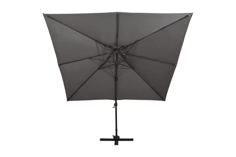 Frihängande parasoll med ventilation 300x300 cm antracit - Grå - Utemöbler & utemiljö - Solskydd - Parasoll - Hängparasoll