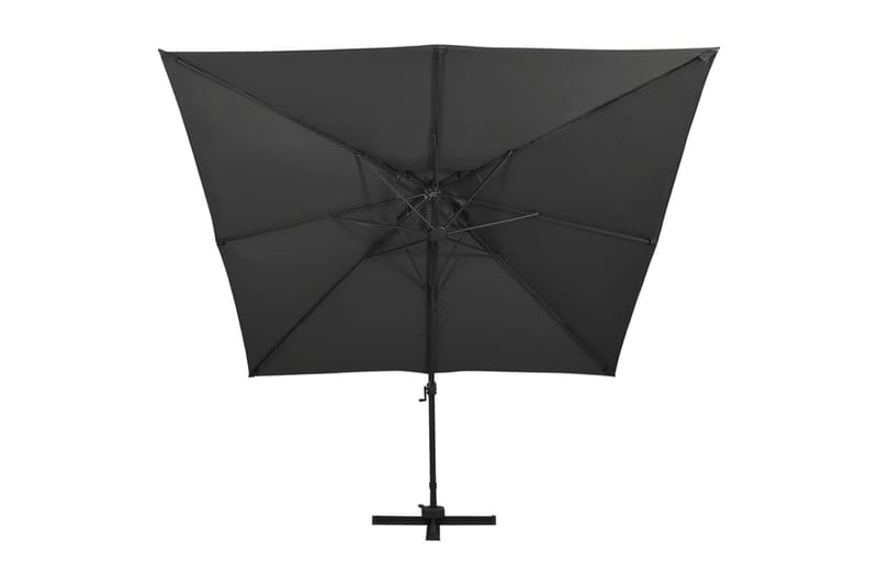 Frihängande parasoll med ventilation 300x300 cm svart - Svart - Utemöbler & utemiljö - Solskydd - Parasoll - Hängparasoll