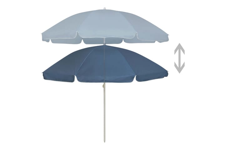 Strandparasoll blå 240 cm - Blå - Utemöbler & utemiljö - Solskydd - Parasoll - Strandparasoll