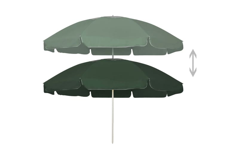 Strandparasoll grön 240 cm - Grön - Utemöbler & utemiljö - Solskydd - Parasoll - Strandparasoll