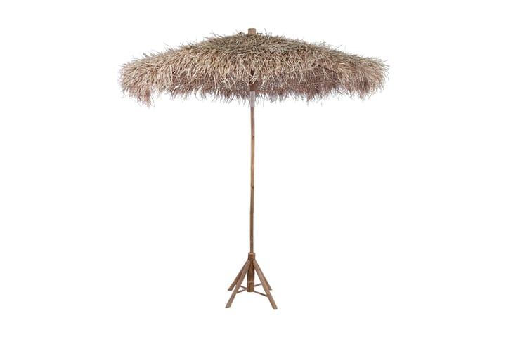 Bambuparasoll med bananbladstak 210 cm - Brun - Utemöbler & utemiljö - Övrigt utemöbler - Tillbehör utemöbler - Parasollfot