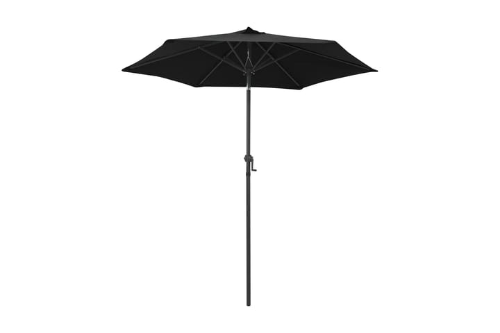 Parasoll svart 200x211 cm aluminium - Svart - Utemöbler & utemiljö - Solskydd - Parasoll