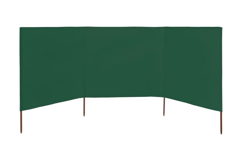 Vindskydd 3 paneler tyg 400x120 cm grön