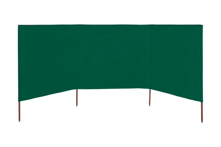 Vindskydd 3 paneler tyg 400x160 cm grön - Grön - Utemöbler - Solskydd - Insynsskydd & vindskydd