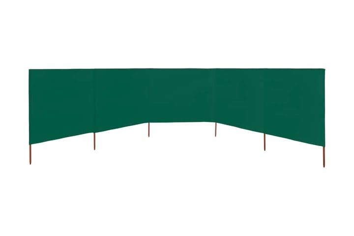 Vindskydd 5 paneler tyg 600x120 cm grön - Grön - Utemöbler & utemiljö - Solskydd - Insynsskydd & vindskydd