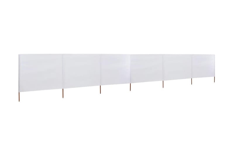 Vindskydd 6 paneler tyg 800x80 cm vit - Vit - Utemöbler & utemiljö - Solskydd - Insynsskydd & vindskydd
