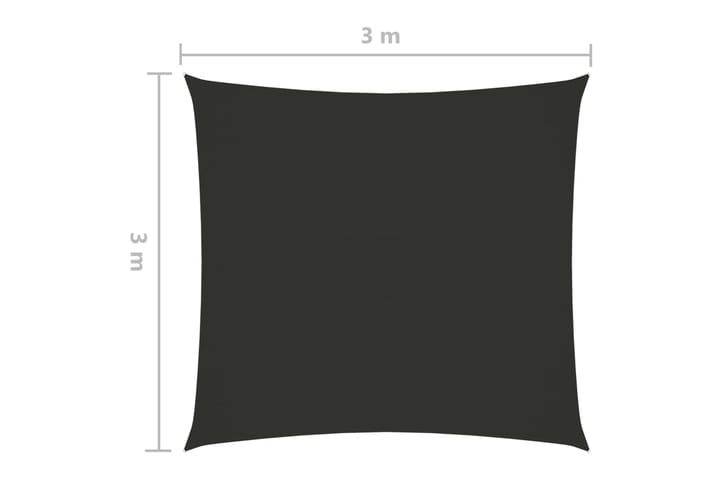 Solsegel oxfordtyg fyrkantigt 3x3 m antracit - Grå - Utemöbler & utemiljö - Solskydd - Solsegel
