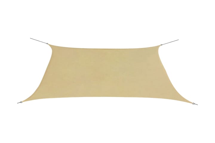 Solsegel Oxfordtyg rektangulärt 2x4 m beige - Beige - Utemöbler & utemiljö - Solskydd - Solsegel