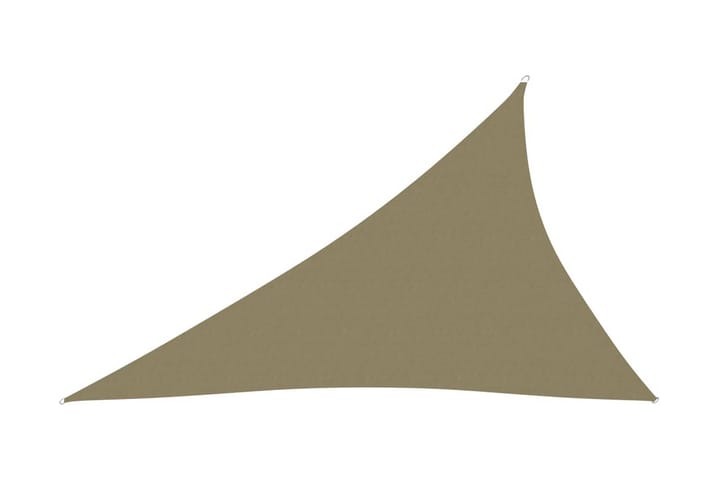 Solsegel oxfordtyg trekantigt 4x5x6,4 m beige - Beige - Utemöbler & utemiljö - Solskydd - Solsegel