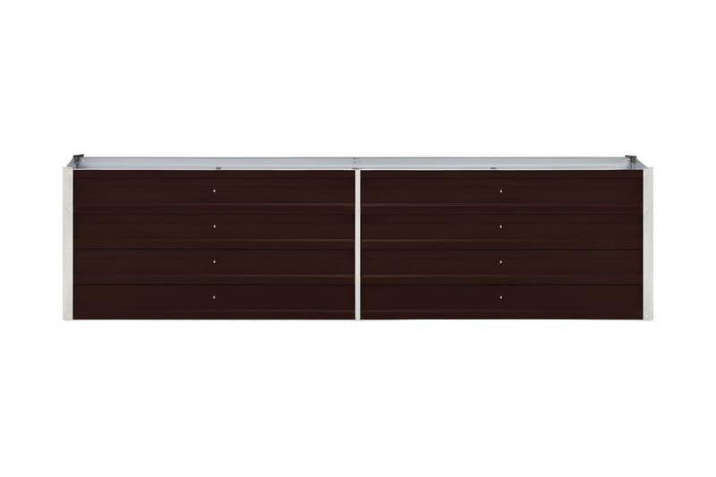 Odlingslåda upphöjd galvaniserat stål 240x40x45 cm brun - Brun - Utemöbler - Tillbehör - Utomhuskrukor