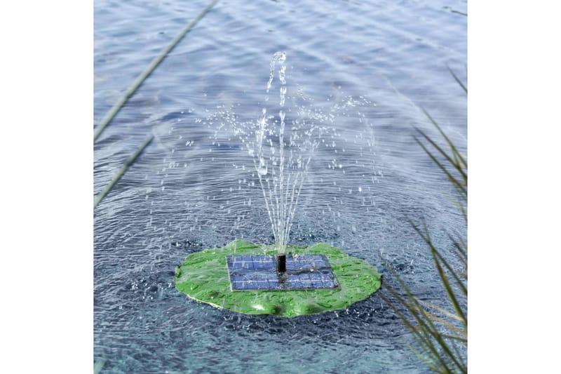 HI Soldriven flytande fontänpump lotusblad - Grön - Utemöbler & utemiljö - Trädgårdsdekoration & utemiljö - Damm & fontän