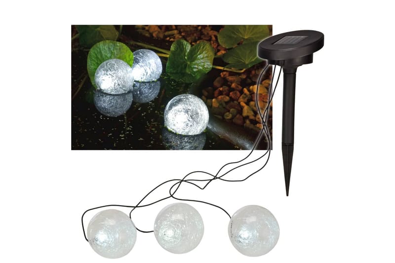 HI Soldriven LED flytande dammbelysning 9 cm - Utemöbler & utemiljö - Trädgårdsdekoration & utemiljö - Damm & fontän