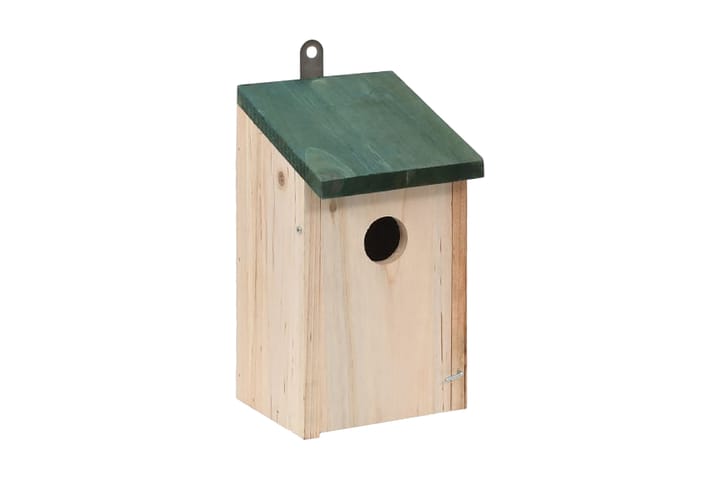 Fågelholkar 4 st trä 12x12x22 cm - Beige - Utemöbler & utemiljö - Trädgårdsdekoration & utemiljö - Fågelmatare & fågelholk