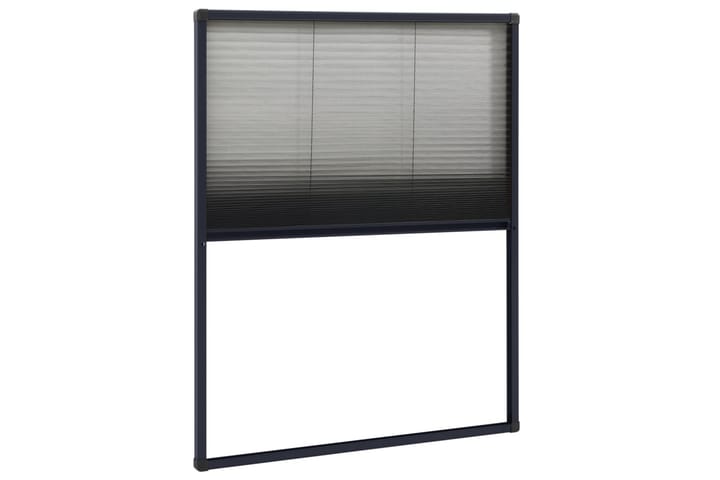 Plisserat insektsnät för fönster aluminium antracit 60x80cm - Grå - Utemöbler & utemiljö - Trädgårdsdekoration & utemiljö - Myggnät & insektsnät